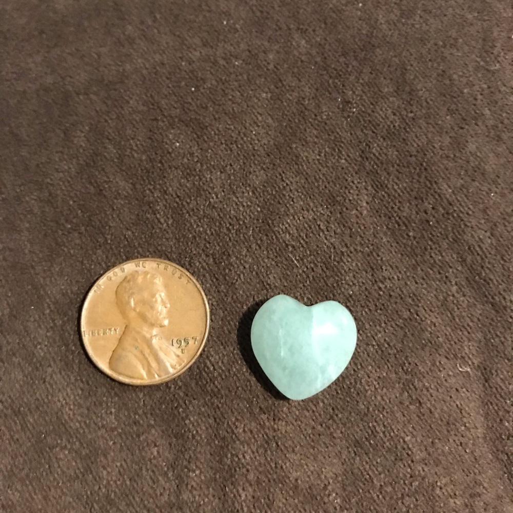 Green aventurine crystal heart